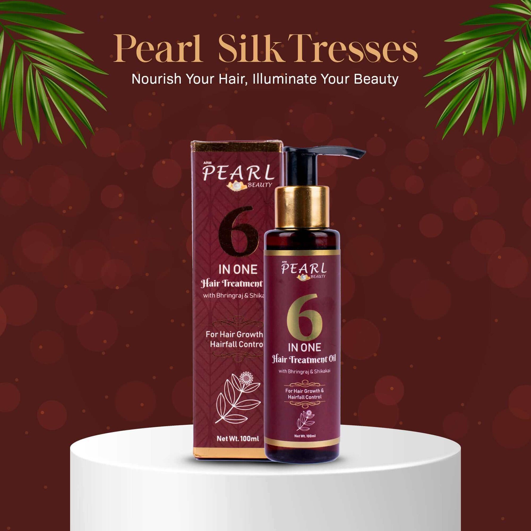 ARM Pearl 6-in-One-Hair Treatment Oil Pearl Silk Hair
