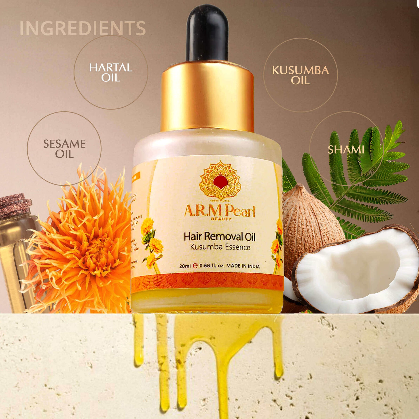 ARM Pearl Advanced Unwanted Hair Oil Ingredients1