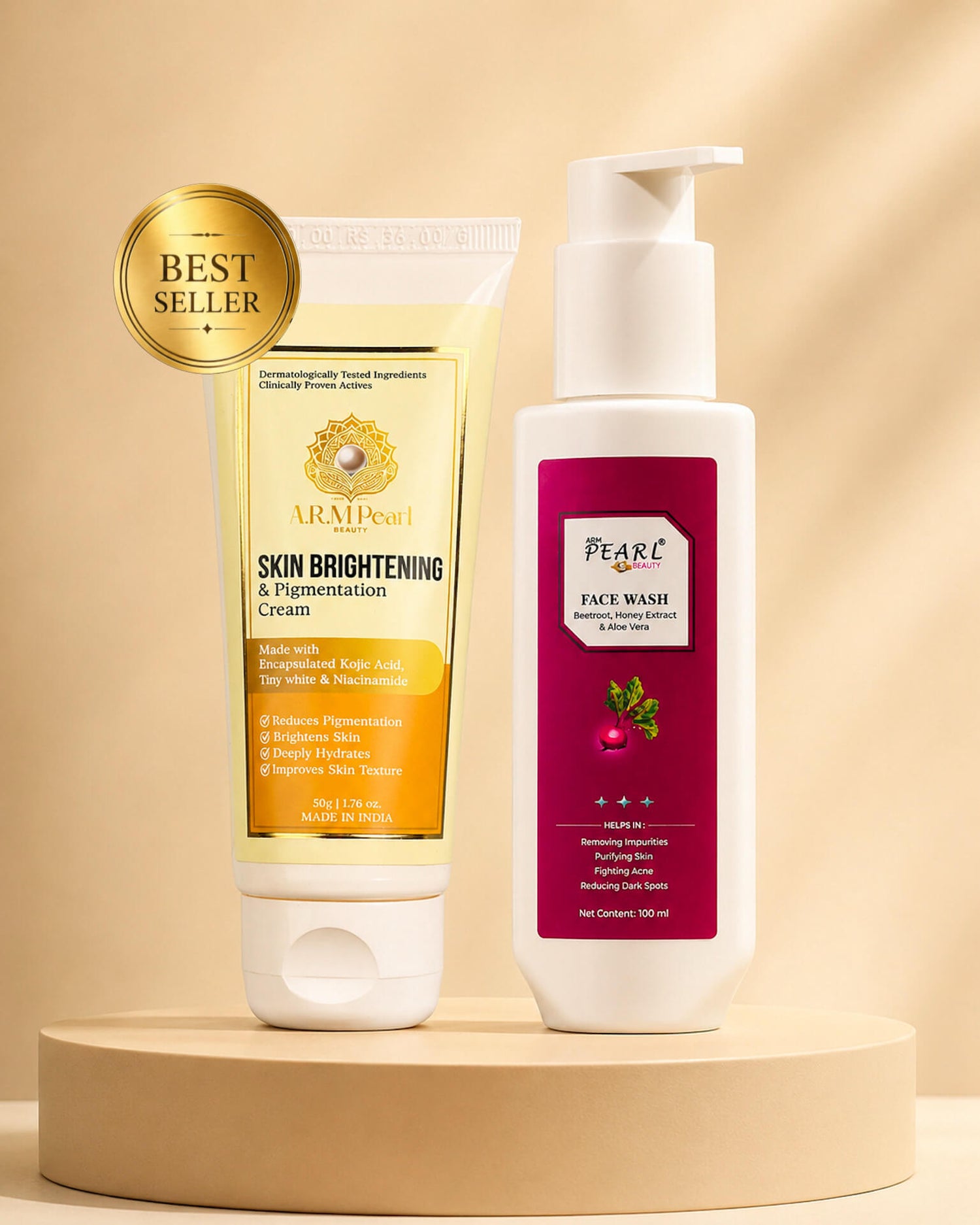 ARM Pearl Pigmentation Cream Beetroot Facewash Combo