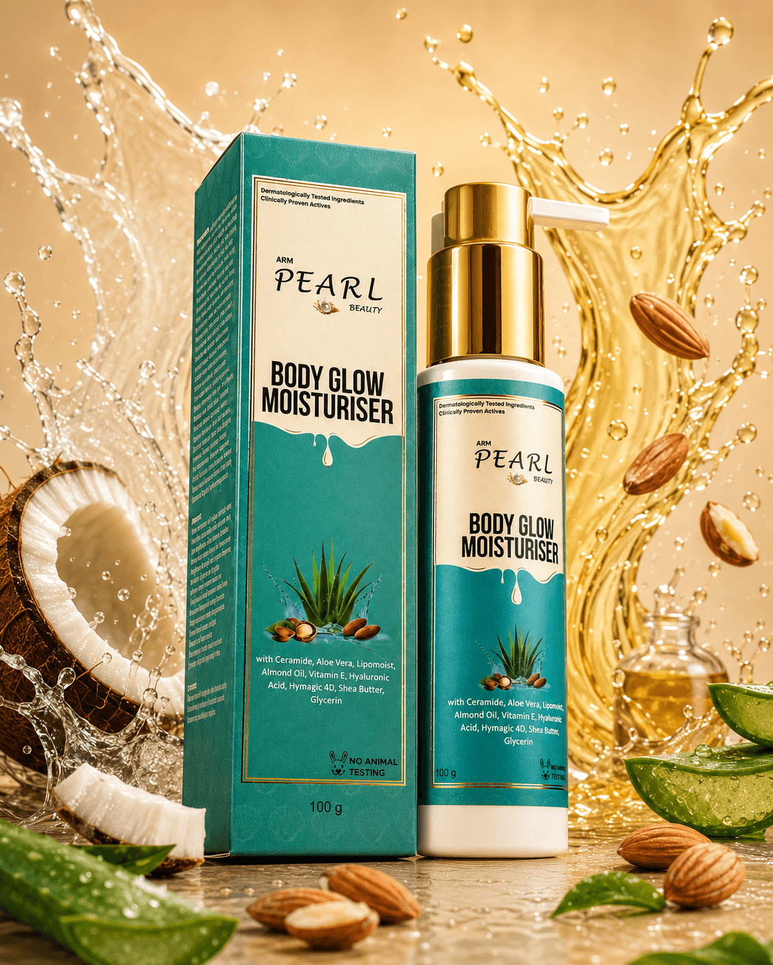 ARM pearl body glow moisturizer with ingredients