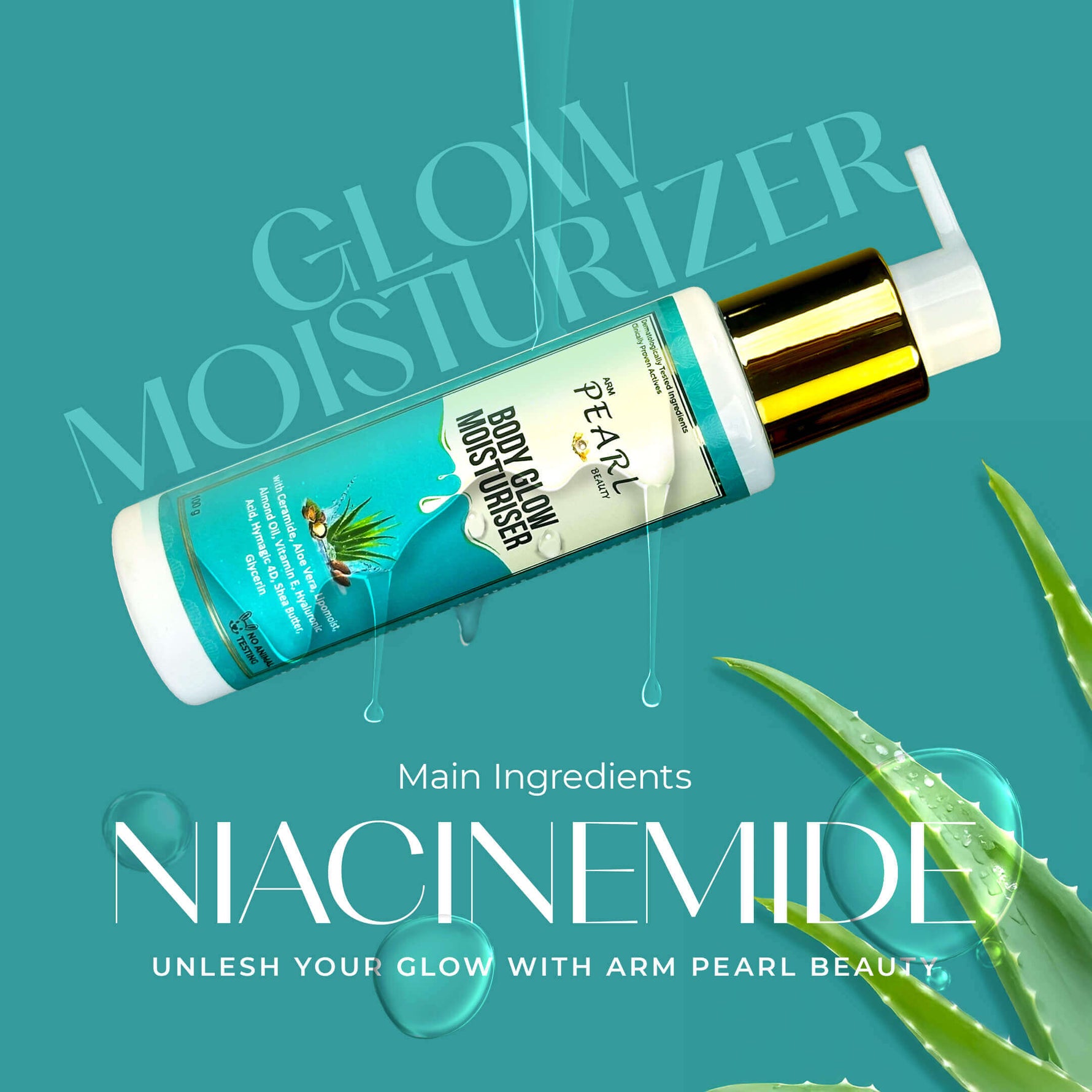 Body Glow Moisturiser main ingredient niacinamide