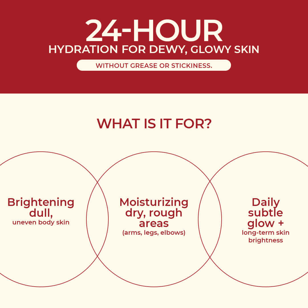 Body Glow Moisturizer 24-HOUR HYDRATION FOR DEWY GLOW SKIN