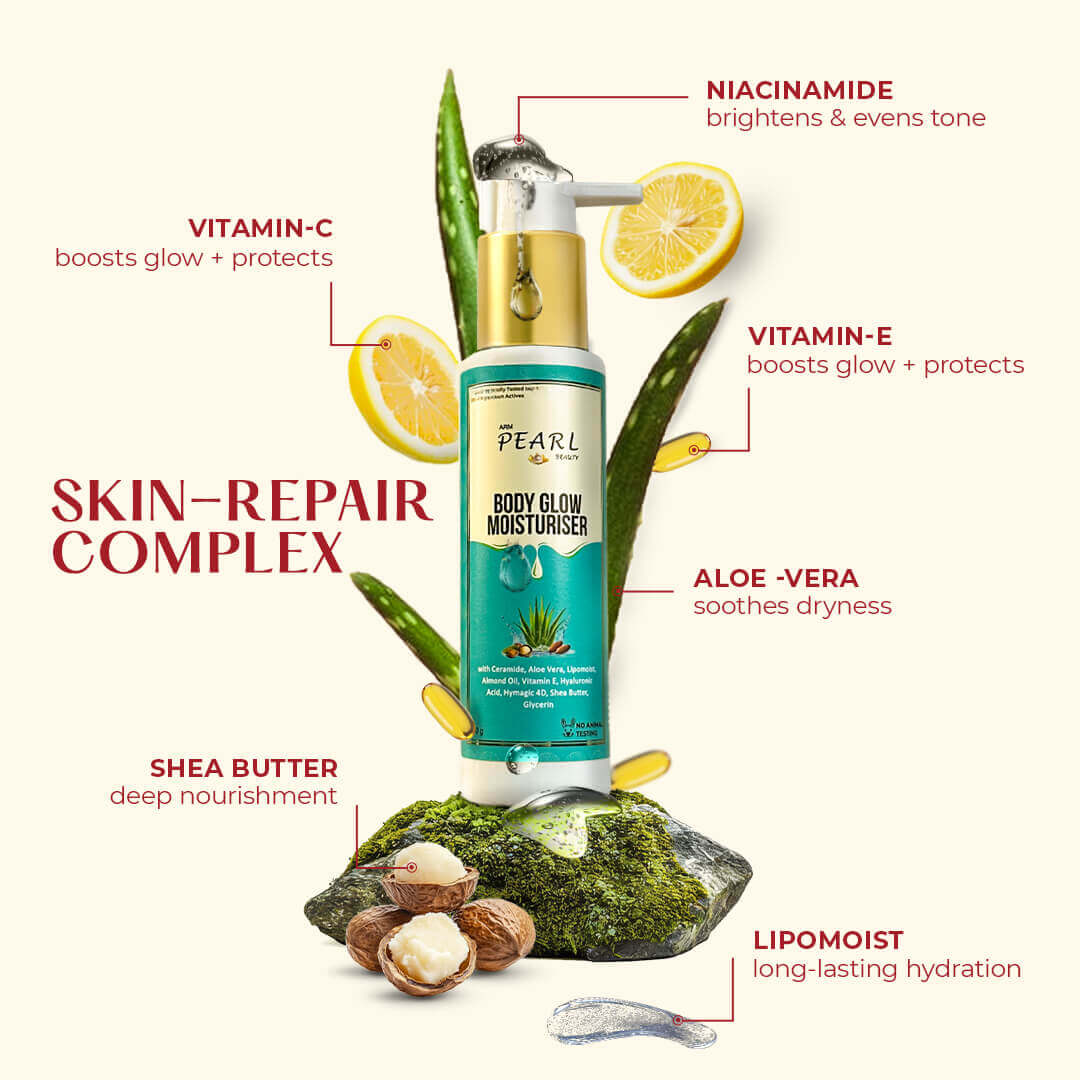 Body Glow Moisturizer SKIN REPAIR COMPLEX INGREDIENTS