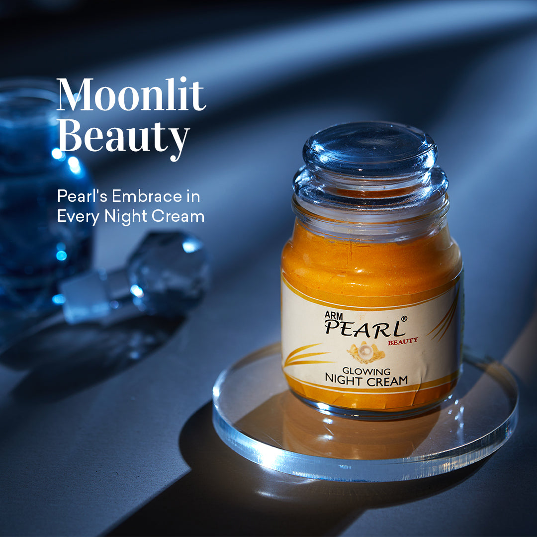 ARM Pearl Beauty Glowing Night Cream,Body Glow Moisturiser & 24k Gold Activating Serum Combo Offer