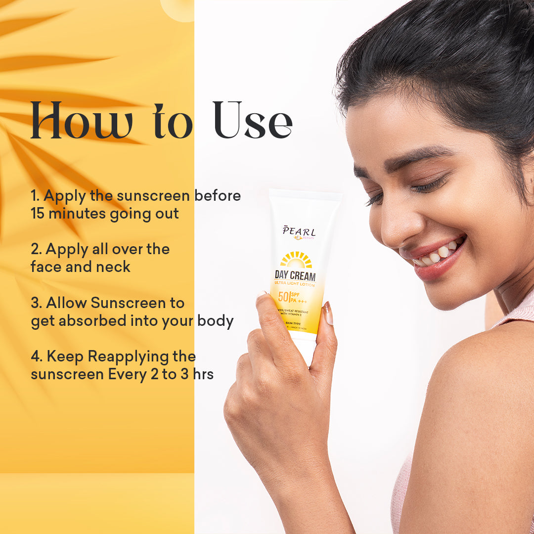 How To Use Day Cream Sunscreen With SPF 50
