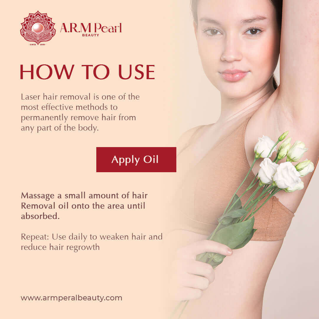 How To Use Advanced Unwanted Hair Removal Oil1