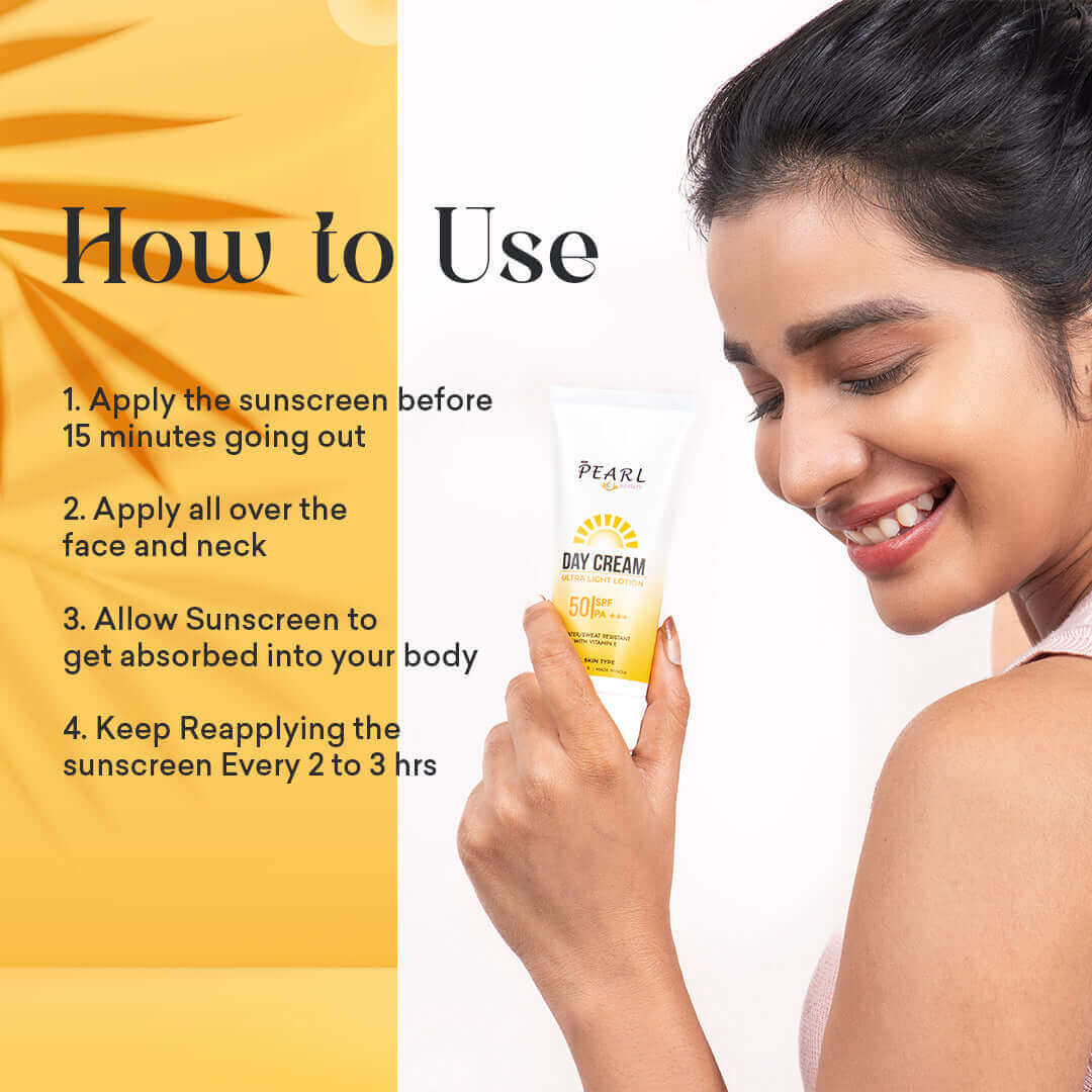 How To Use Sunscreen With SPF50.