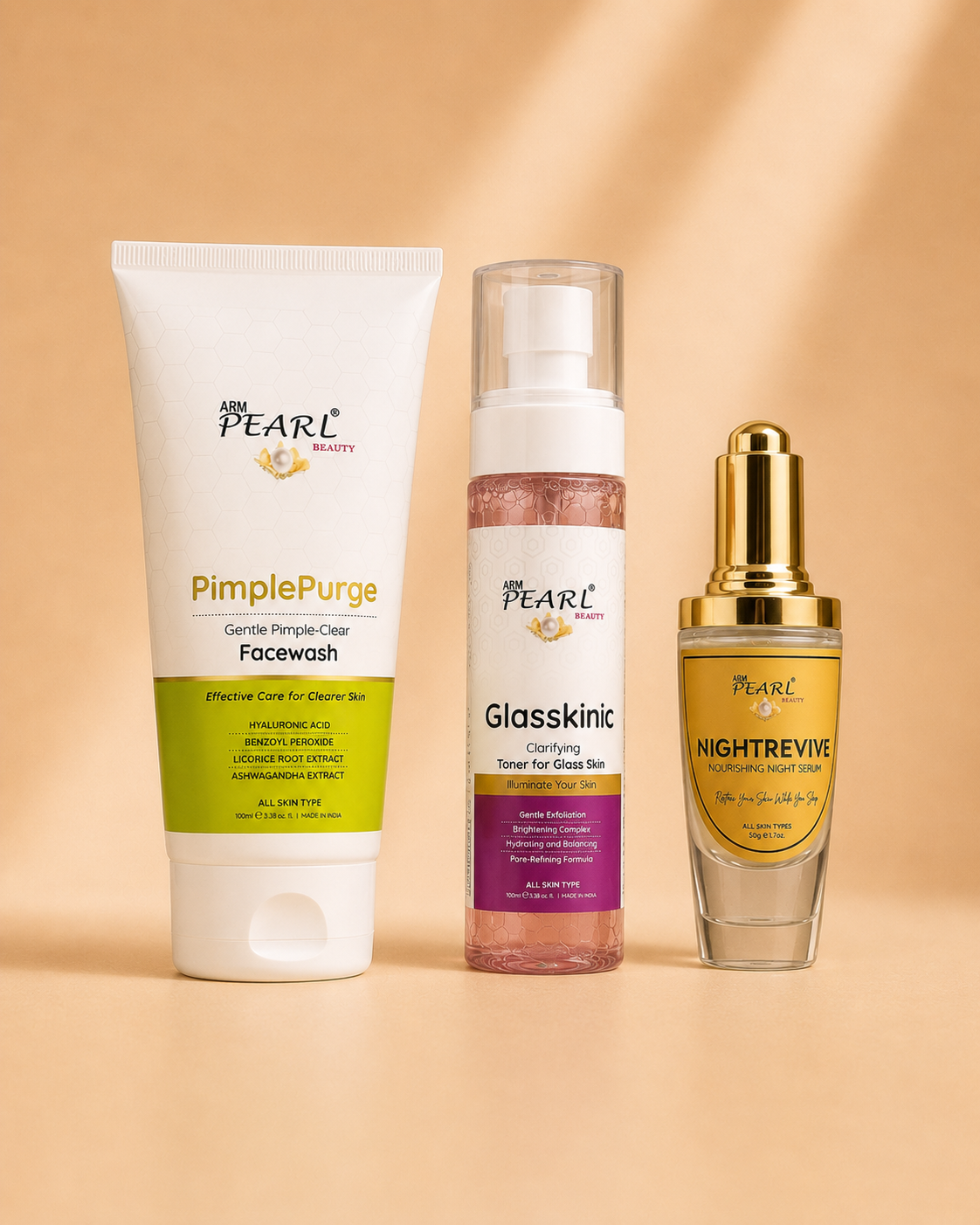 Glow Reset Ritual Bundle | Acne Care, Glass Skin & Night Repair Combo