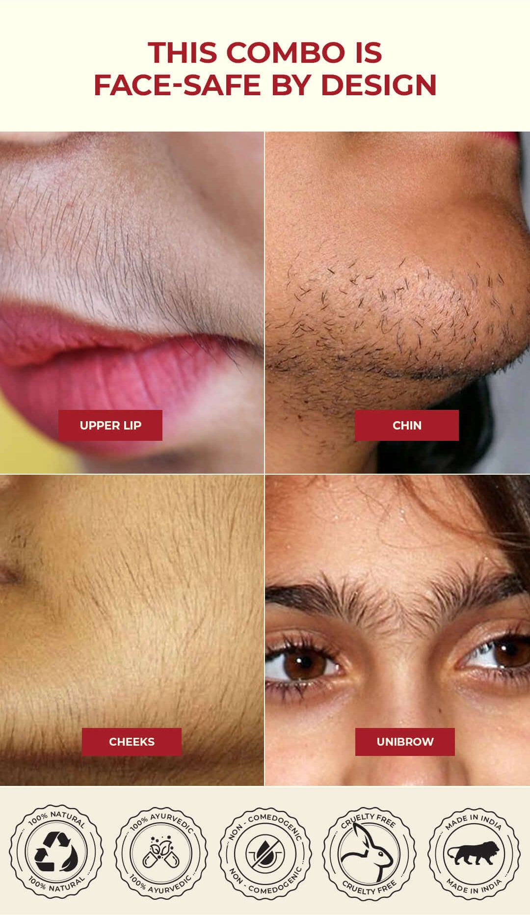 Advanced Unwanted Facial Hair Removal Powder & Oil Combo