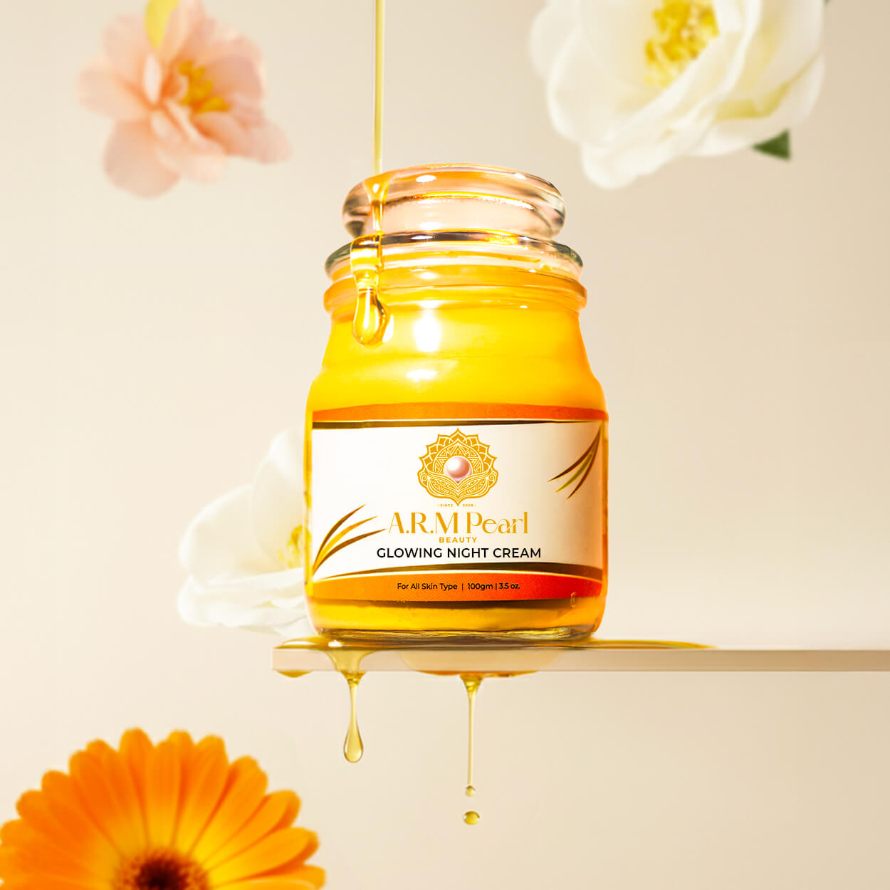 Glowing Night Cream |Promotes Glowing Skin & Anti Ageing, Reduces: Tan, Pimples, Pigmentation, Dark Circles, Wrinkles | For All Skin Types