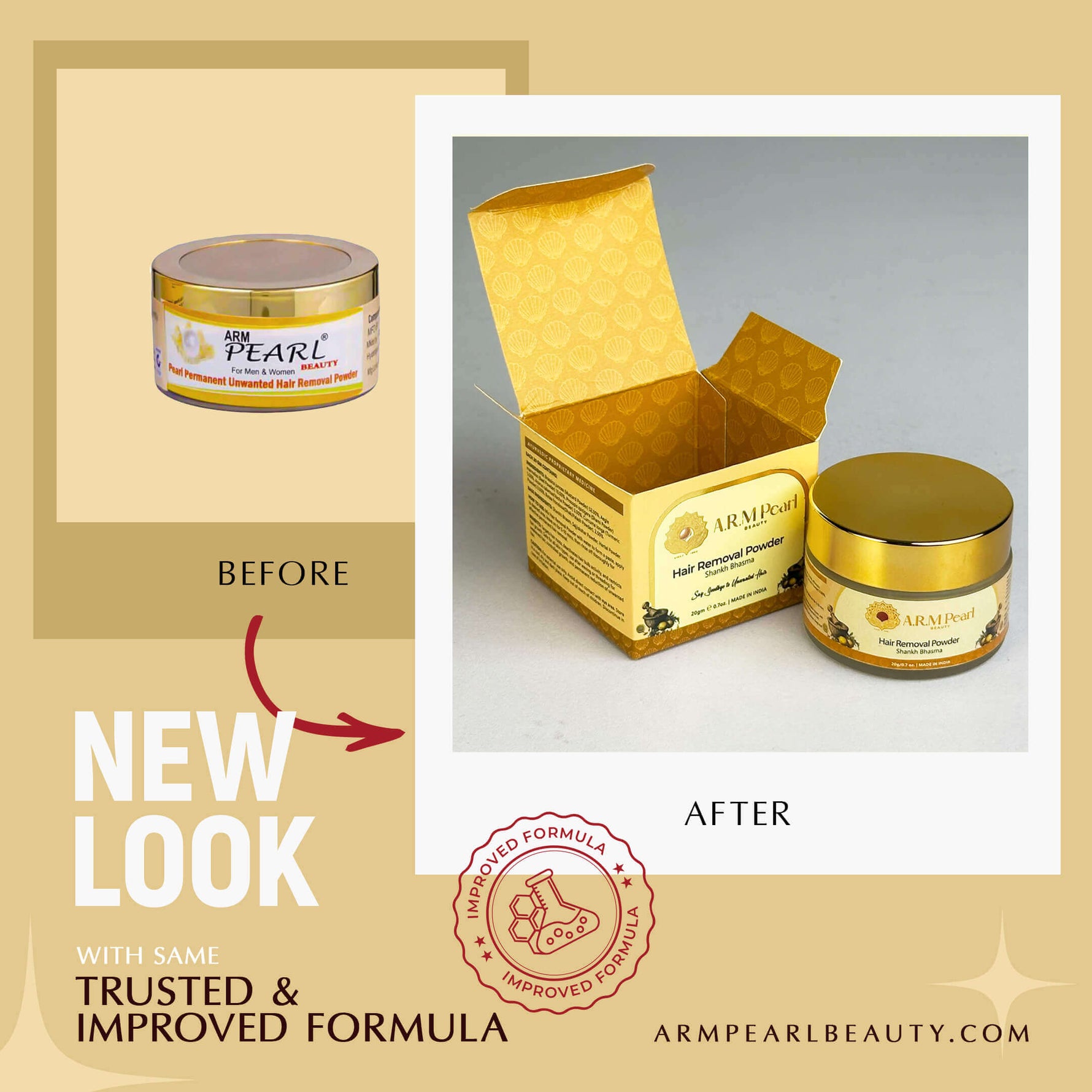 Unwanted facial hair removal powder new