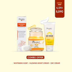 ARM Pearl Skin Whitening Soap, Best Night Cream For Glowing Skin Sunscreen With SPF 50 Combo
