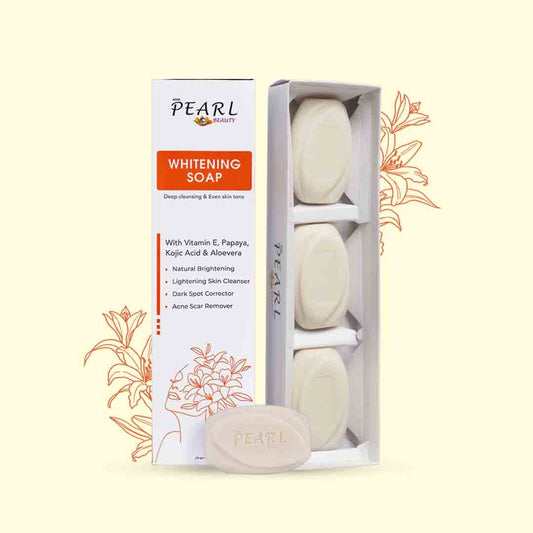 Pearl Whitening Soap with Kojic Acid & Papaya | Corrects Dark Spots, Remove Acne Scars & Brightens the skin